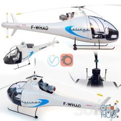 3D model Passenger Helicopter HAD1-T Helineo
